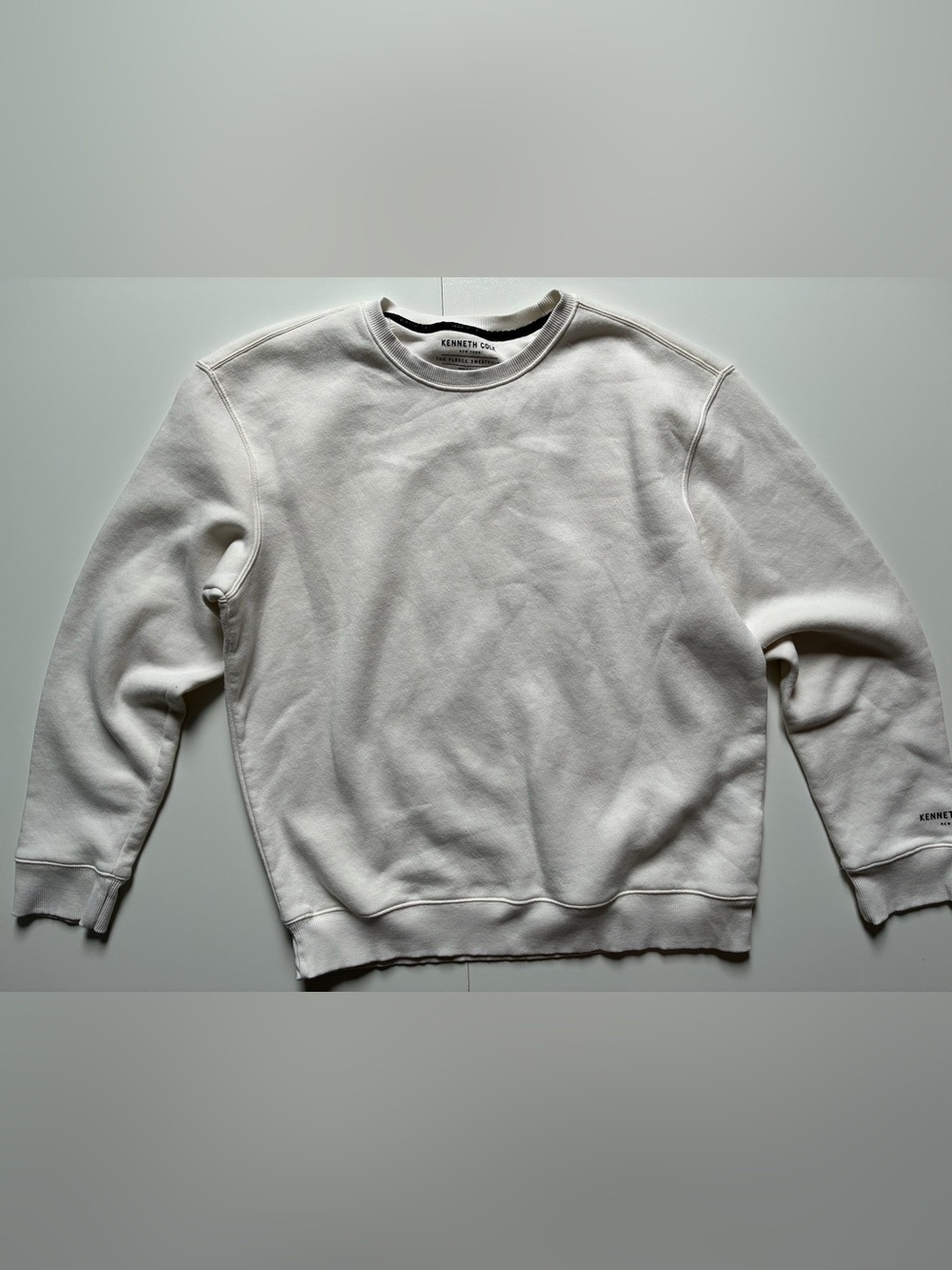 Kenneth Cole New York Fleece Sweatshirt - White/Offwhite - Mens XL